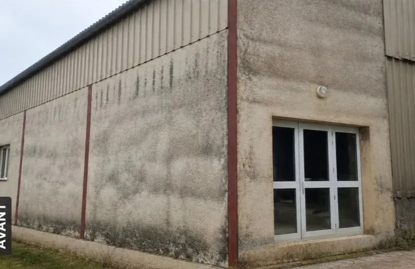 Une façade enduite, nettoyée